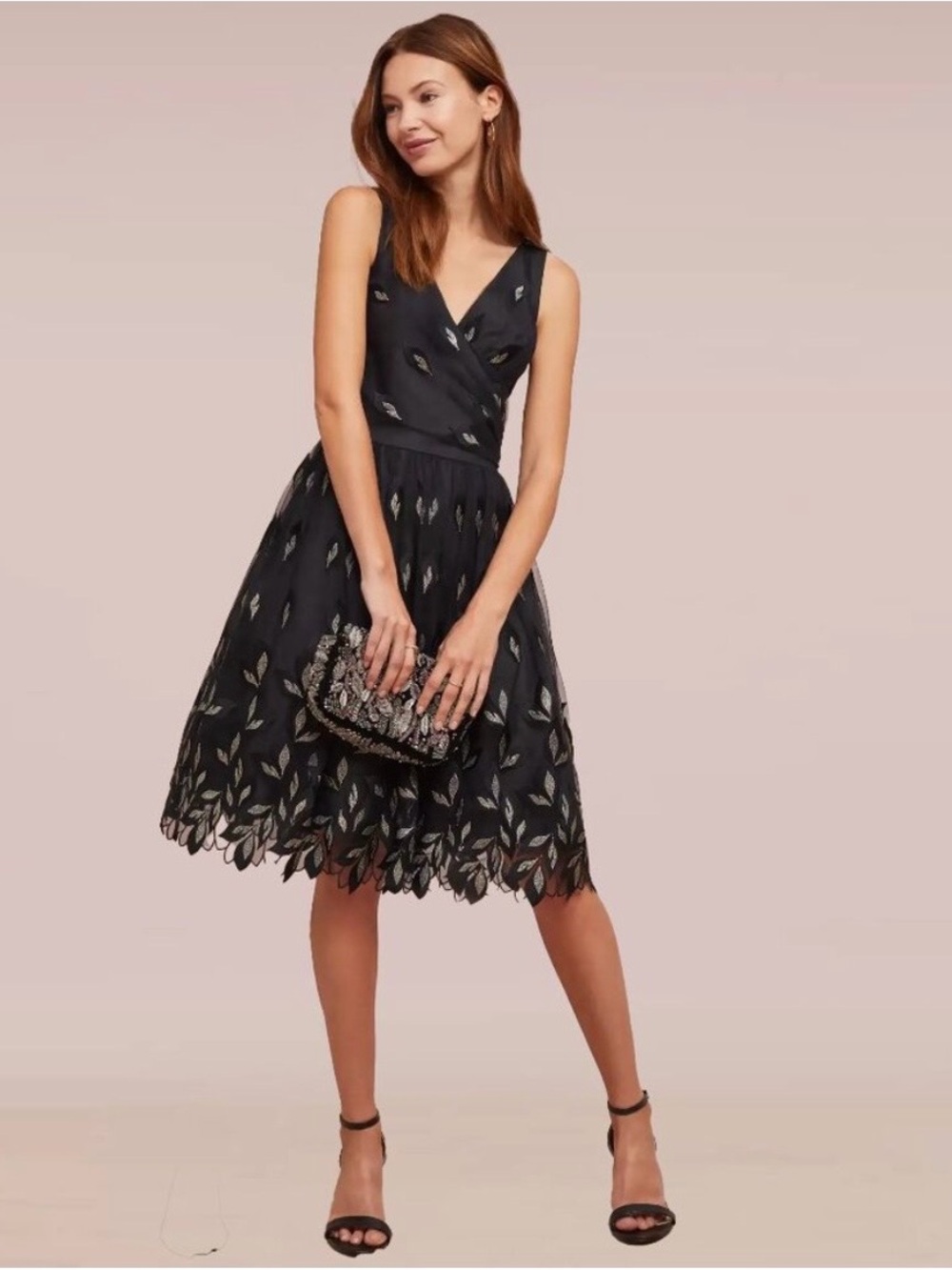 Shoshanna Midnight Embroidered Joalyn Cocktail Dress | 2